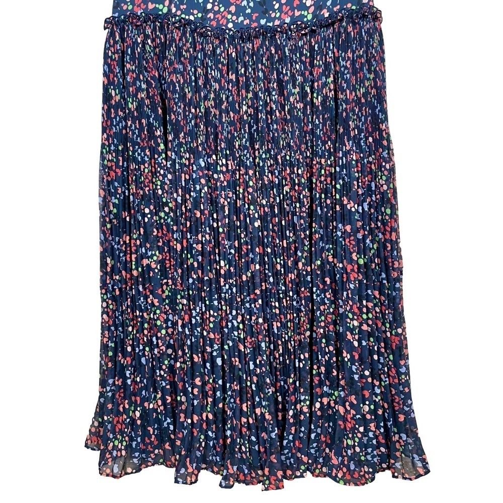 Ted Baker Coraal Midi Dress Navy Heart Print Sleeveless US 4 - Picture 7 of 13